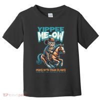 Funny Cat Cowboy Yippee Meow Toddler T-Shirt thumb 0