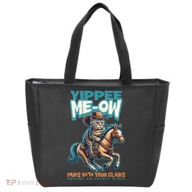 Funny Cat Cowboy Yippee Meow Tote Bag