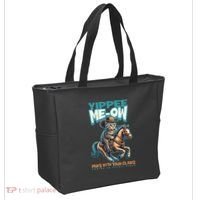 Funny Cat Cowboy Yippee Meow Tote Bag thumb 2