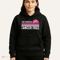 Flat Chested Cancer Free Flower Breast Caner Hoodie thumb 5