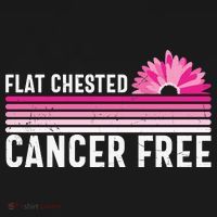 Flat Chested Cancer Free Flower Breast Caner Sweatshirt thumb 3