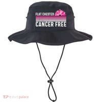 Flat Chested Cancer Free Flower Breast Caner Bucket Hat thumb 0