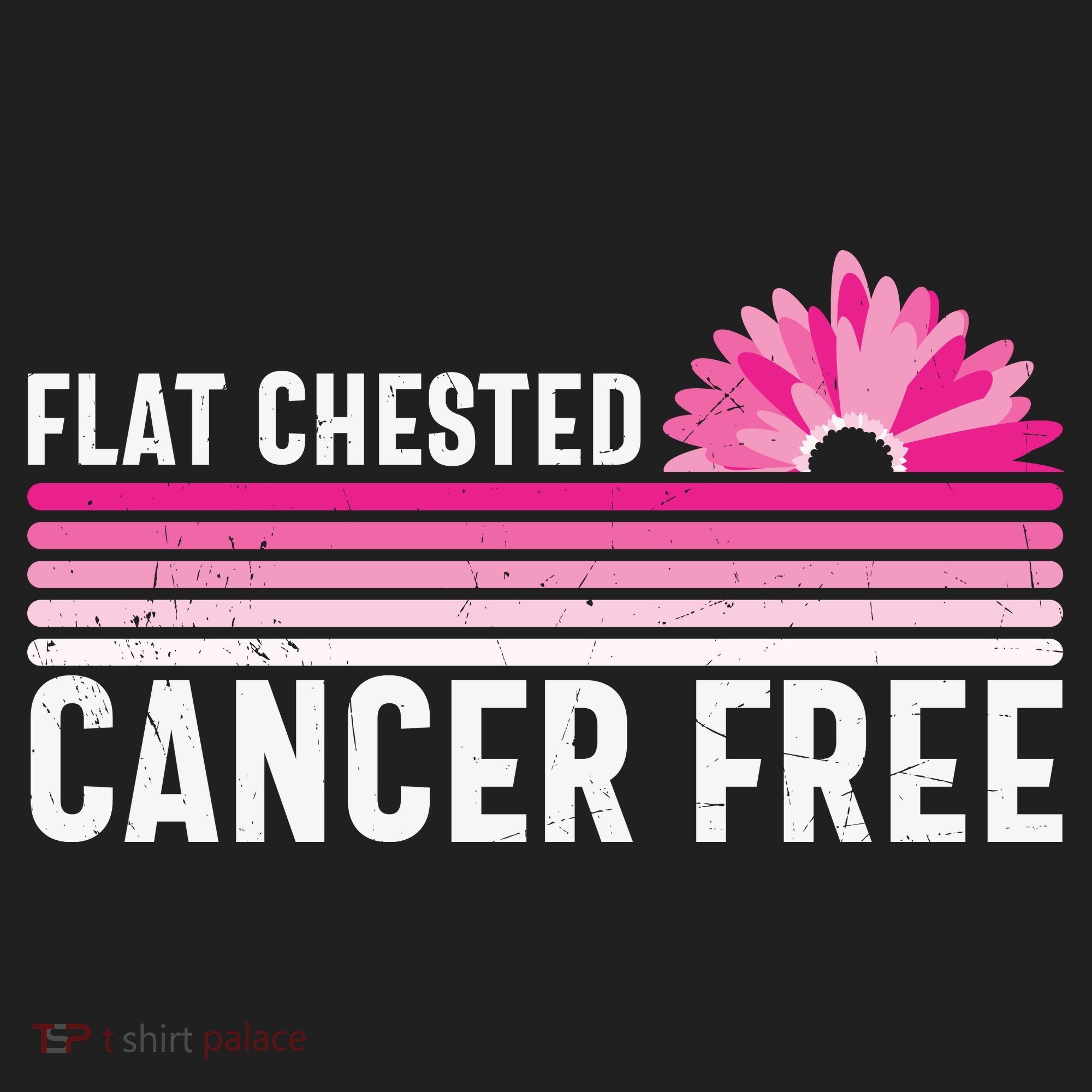 Flat Chested Cancer Free Flower Breast Caner Beanie