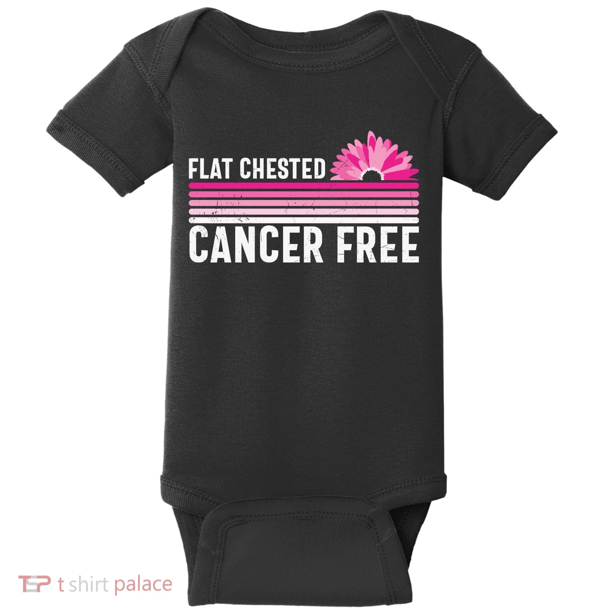 Flat Chested Cancer Free Flower Breast Caner Baby Bodysuit