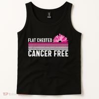 Flat Chested Cancer Free Flower Breast Caner Tank Top thumb 2