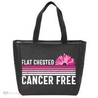 Flat Chested Cancer Free Flower Breast Caner Tote Bag thumb 0