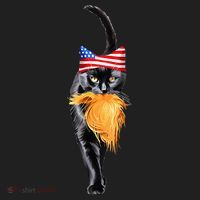 Funny Childless Cat Lady With Trump Hair Vote Kamala 2024 Beanie thumb 2