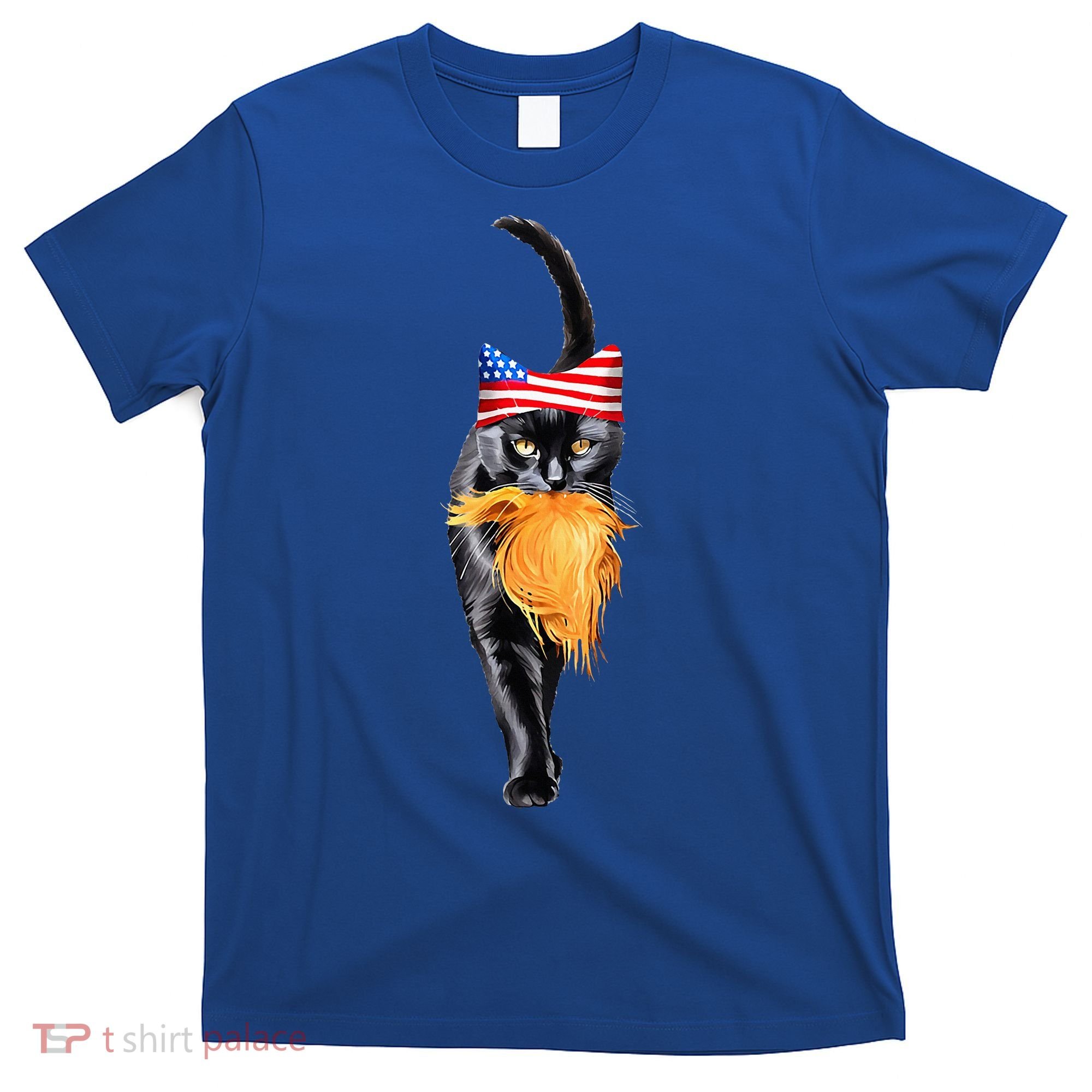Funny Childless Cat Lady With Trump Hair Vote Kamala 2024 T-Shirt