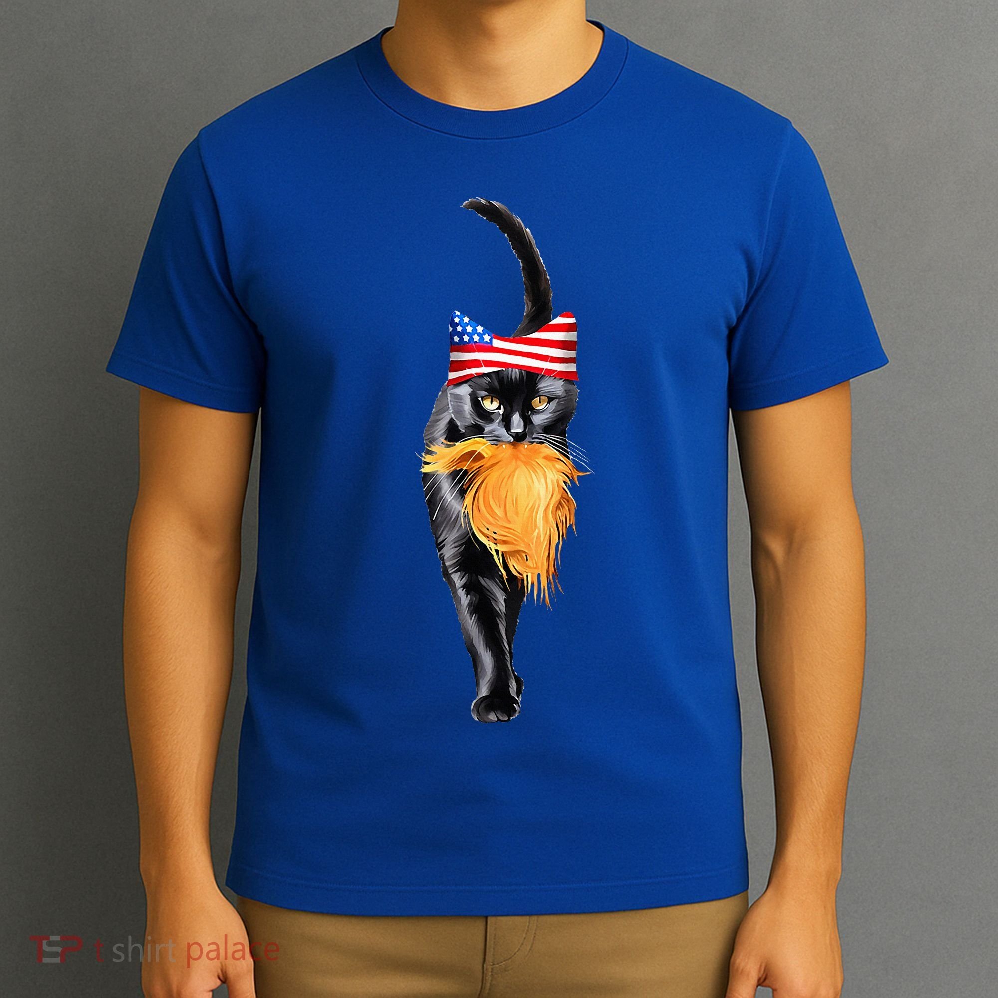 Funny Childless Cat Lady With Trump Hair Vote Kamala 2024 T-Shirt