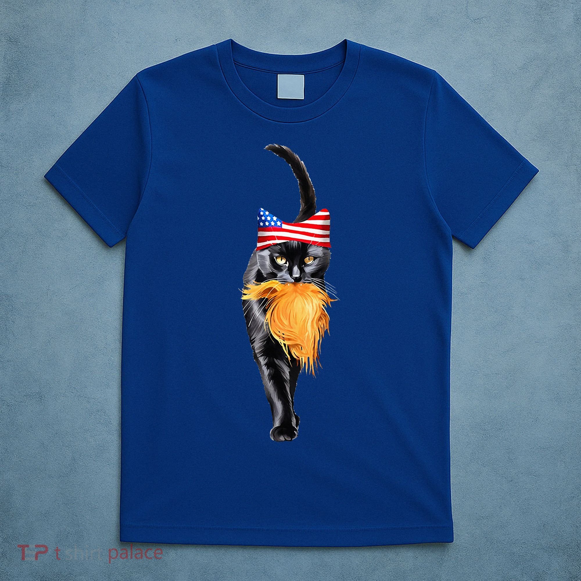 Funny Childless Cat Lady With Trump Hair Vote Kamala 2024 T-Shirt