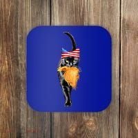 Funny Childless Cat Lady With Trump Hair Vote Kamala 2024 Coaster thumb 0