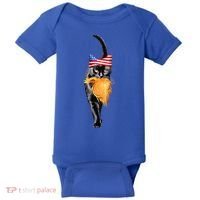 Funny Childless Cat Lady With Trump Hair Vote Kamala 2024 Baby Bodysuit thumb 0