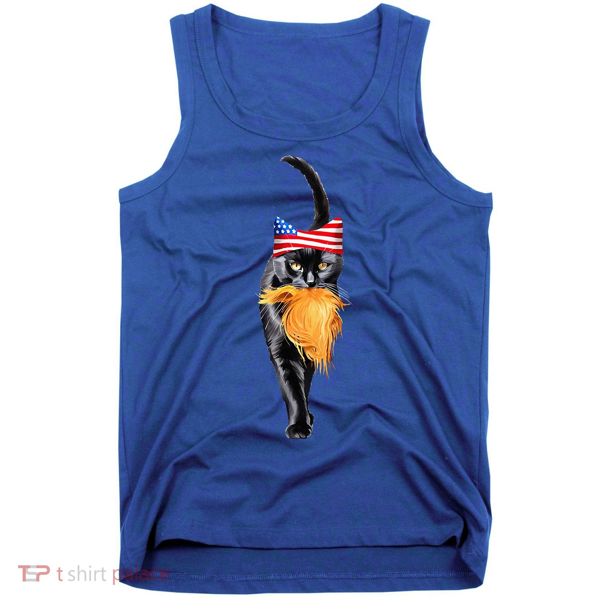 Funny Childless Cat Lady With Trump Hair Vote Kamala 2024 Tank Top
