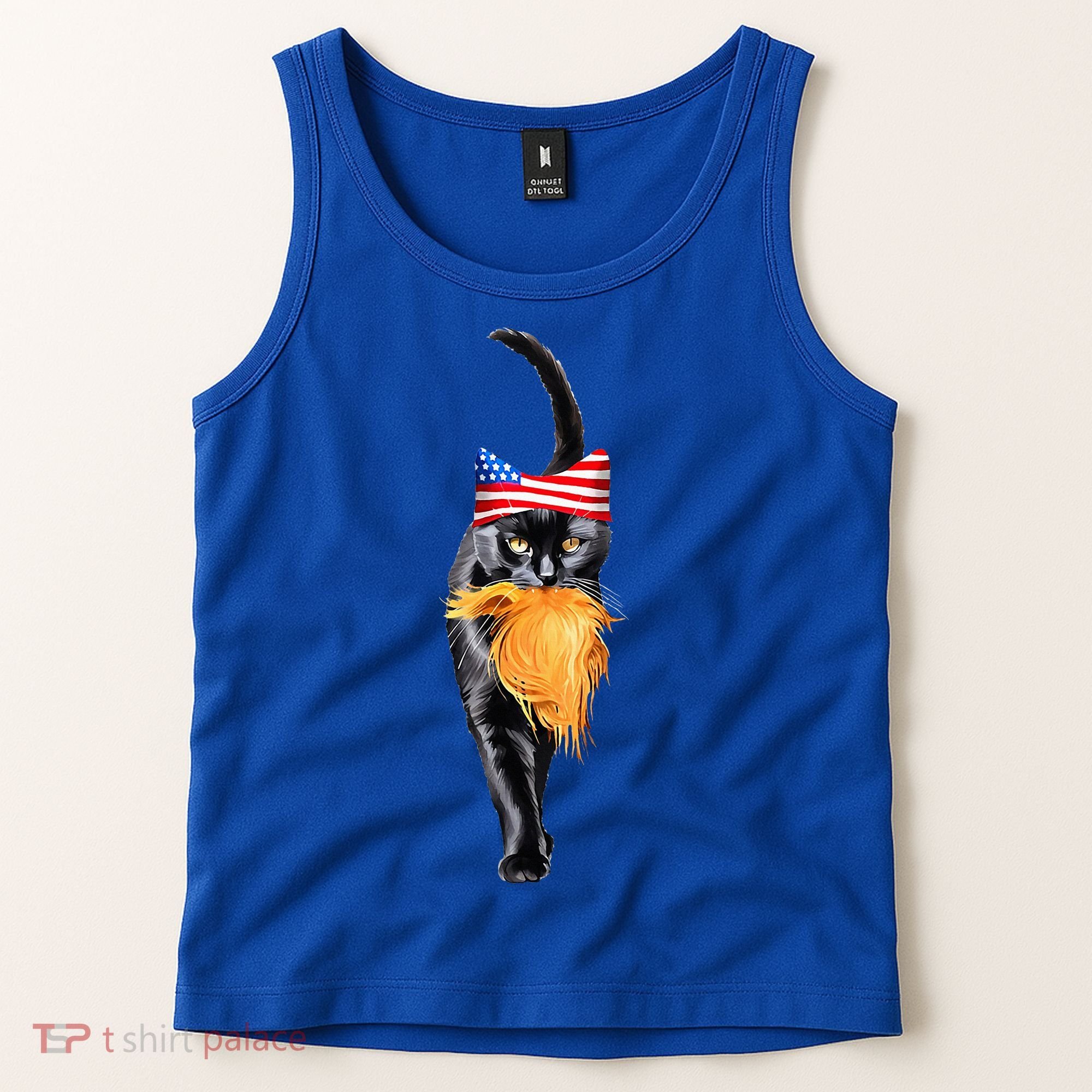 Funny Childless Cat Lady With Trump Hair Vote Kamala 2024 Tank Top