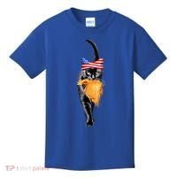 Funny Childless Cat Lady With Trump Hair Vote Kamala 2024 Kids T-Shirt thumb 0