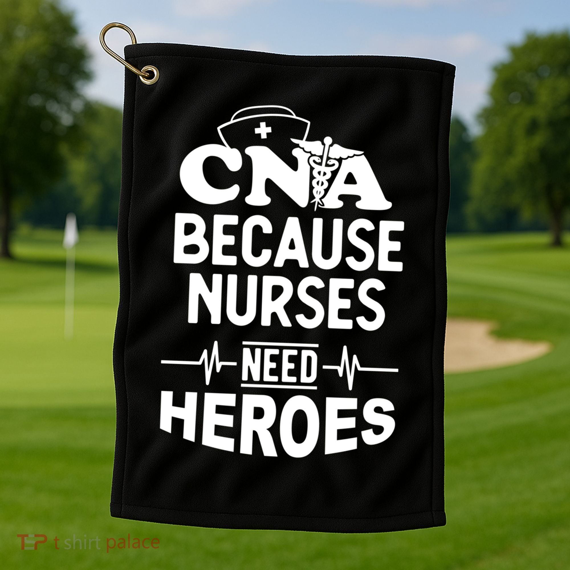 Fun Cute Cna Certified Nursing Assistant Nurses Need Heros Great Gift Golf Towel