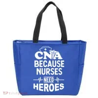Fun Cute Cna Certified Nursing Assistant Nurses Need Heros Great Gift Tote Bag thumb 0