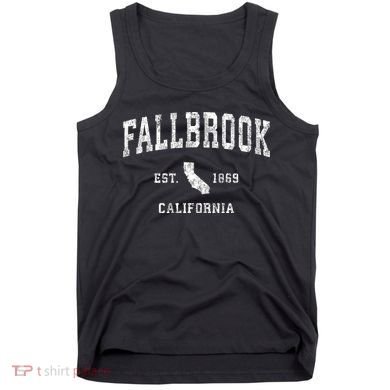 Fallbrook California Ca Vintage Sports Tank Top