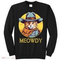 Funny Cat Cowboy Cowgirl Meow Howdy Meowdy Sweatshirt thumb 0