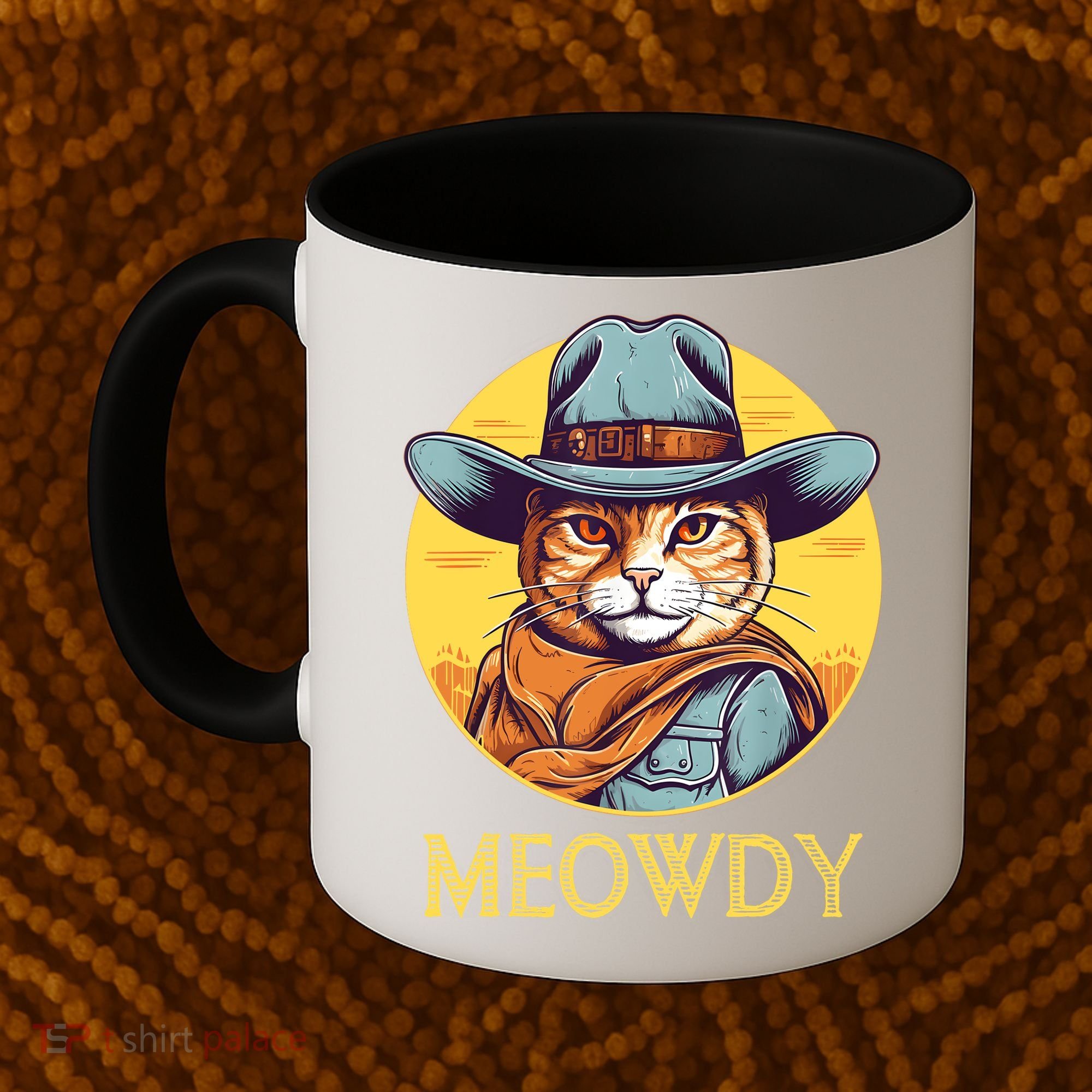 Funny Cat Cowboy Cowgirl Meow Howdy Meowdy Coffee Mug