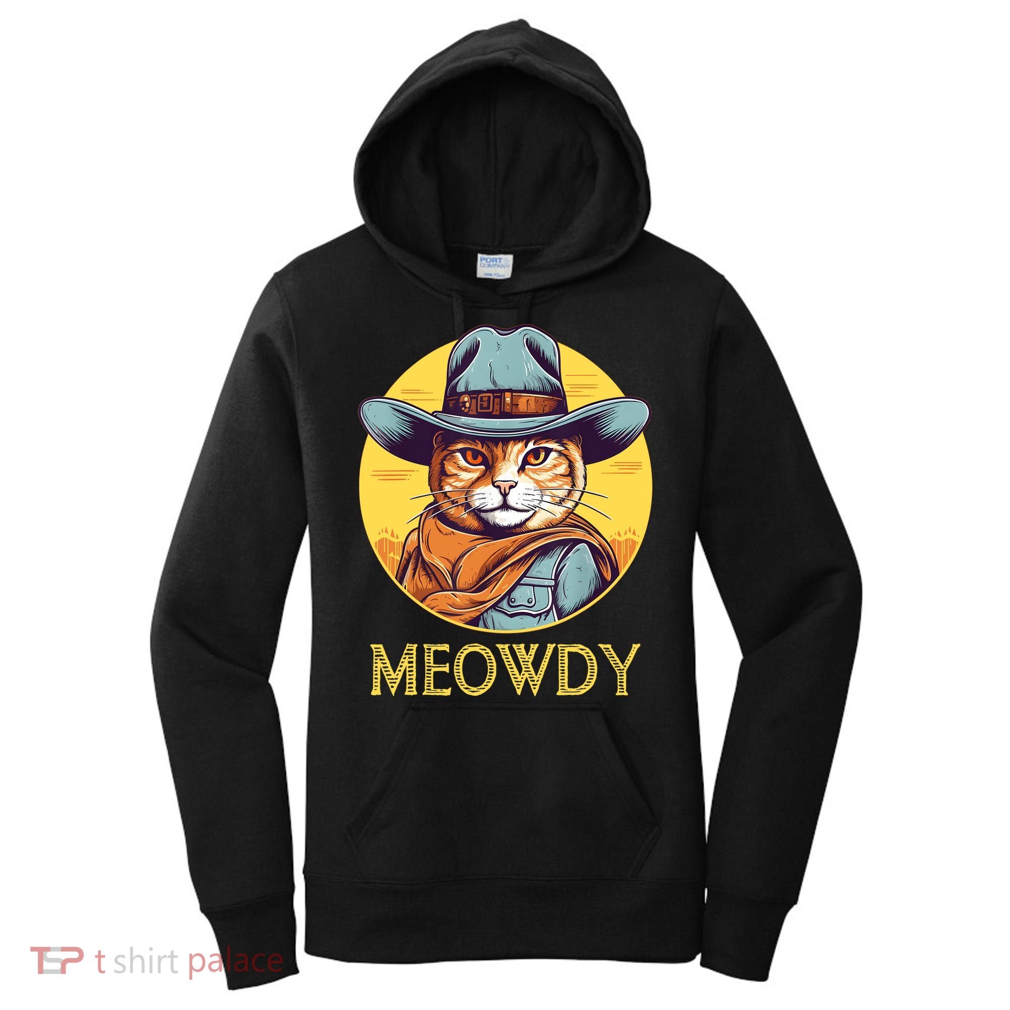 Funny Cat Cowboy Cowgirl Meow Howdy Meowdy Women's Hoodie