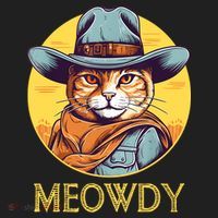 Funny Cat Cowboy Cowgirl Meow Howdy Meowdy Tumbler thumb 3