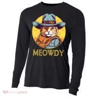 Funny Cat Cowboy Cowgirl Meow Howdy Meowdy Cooling Performance Long Sleeve Crew thumb 0