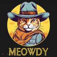 Funny Cat Cowboy Cowgirl Meow Howdy Meowdy Baby Bodysuit thumb 2
