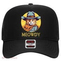 Funny Cat Cowboy Cowgirl Meow Howdy Meowdy Hat thumb 0