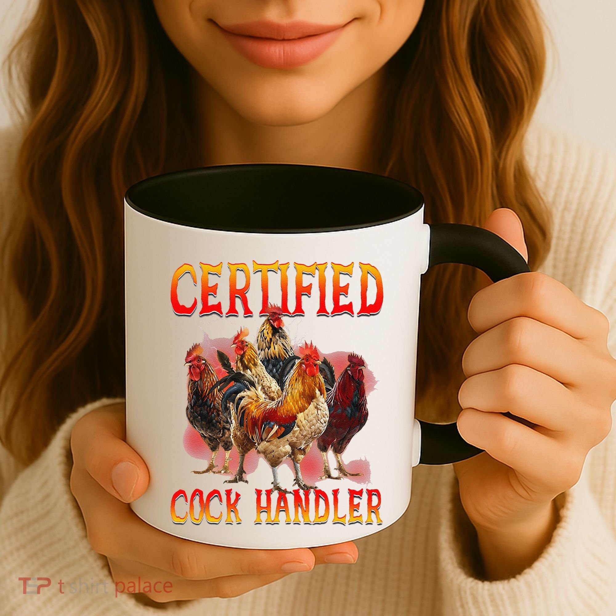 Funny Certified Cock Handler Funny Oddly Specific Meme Coffee Mug