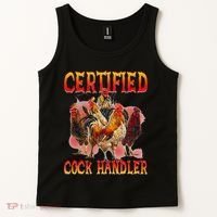 Funny Certified Cock Handler Funny Oddly Specific Meme Tank Top thumb 2