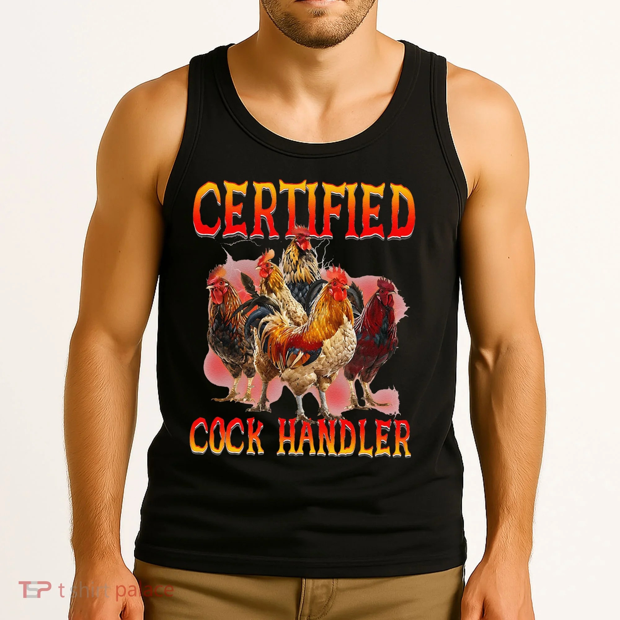 Funny Certified Cock Handler Funny Oddly Specific Meme Tank Top