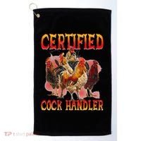 Funny Certified Cock Handler Funny Oddly Specific Meme Golf Towel thumb 0