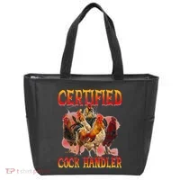 Funny Certified Cock Handler Funny Oddly Specific Meme Tote Bag thumb 0