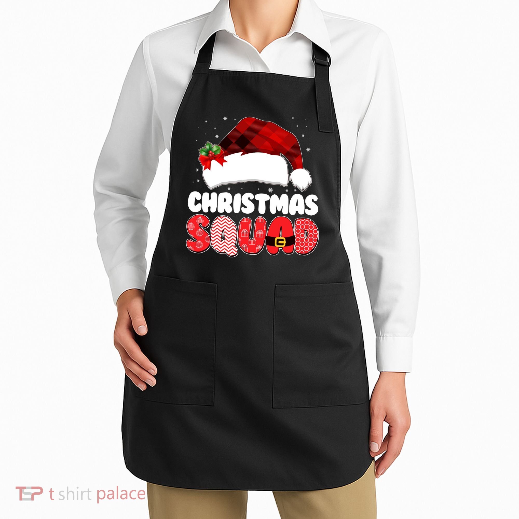 Funny Cute Christmas Squad Matching Shirts Apron