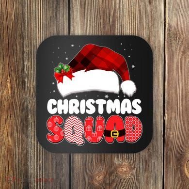 Funny Cute Christmas Squad Matching Shirts Coaster