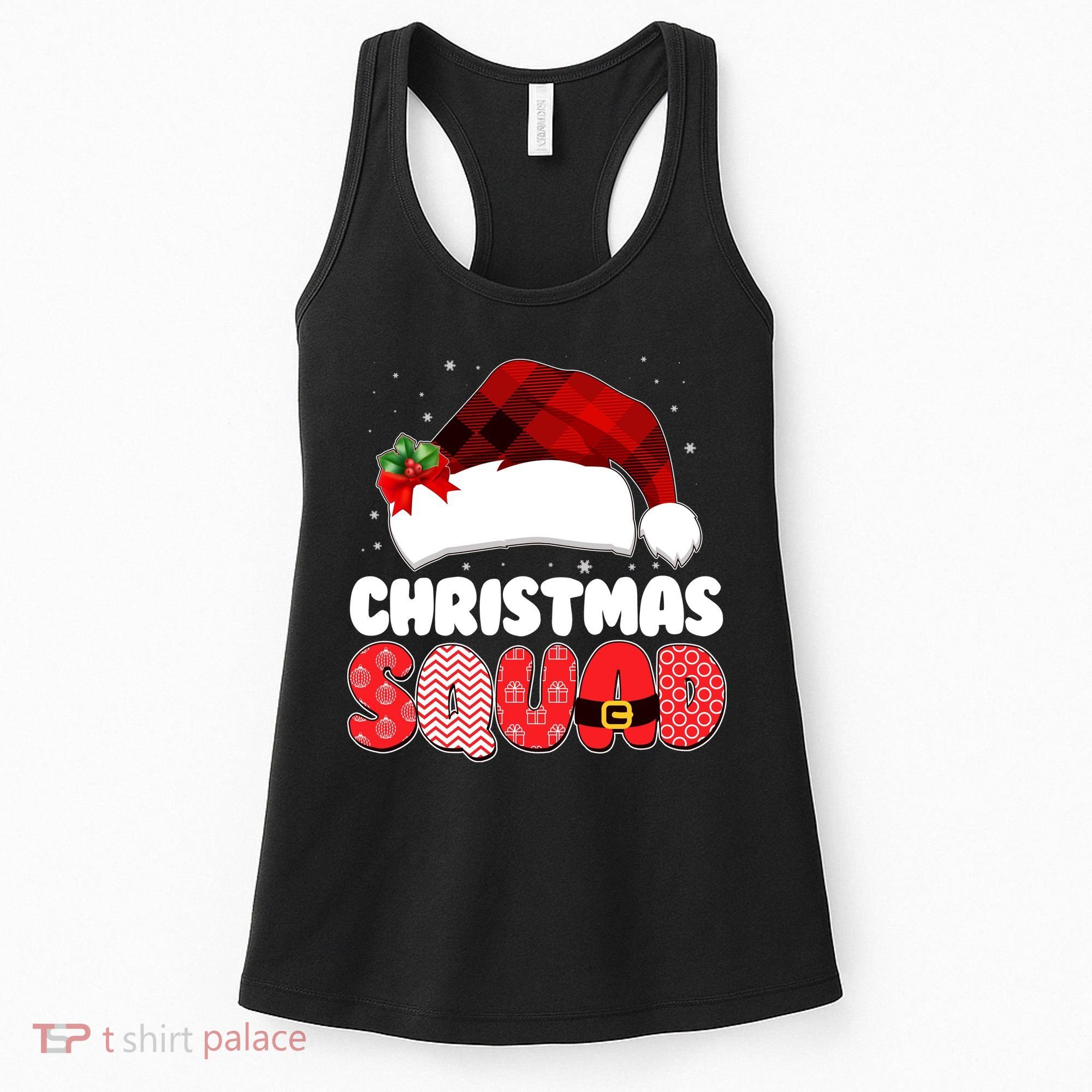Funny Cute Christmas Squad Matching Shirts Women's Tank Top
