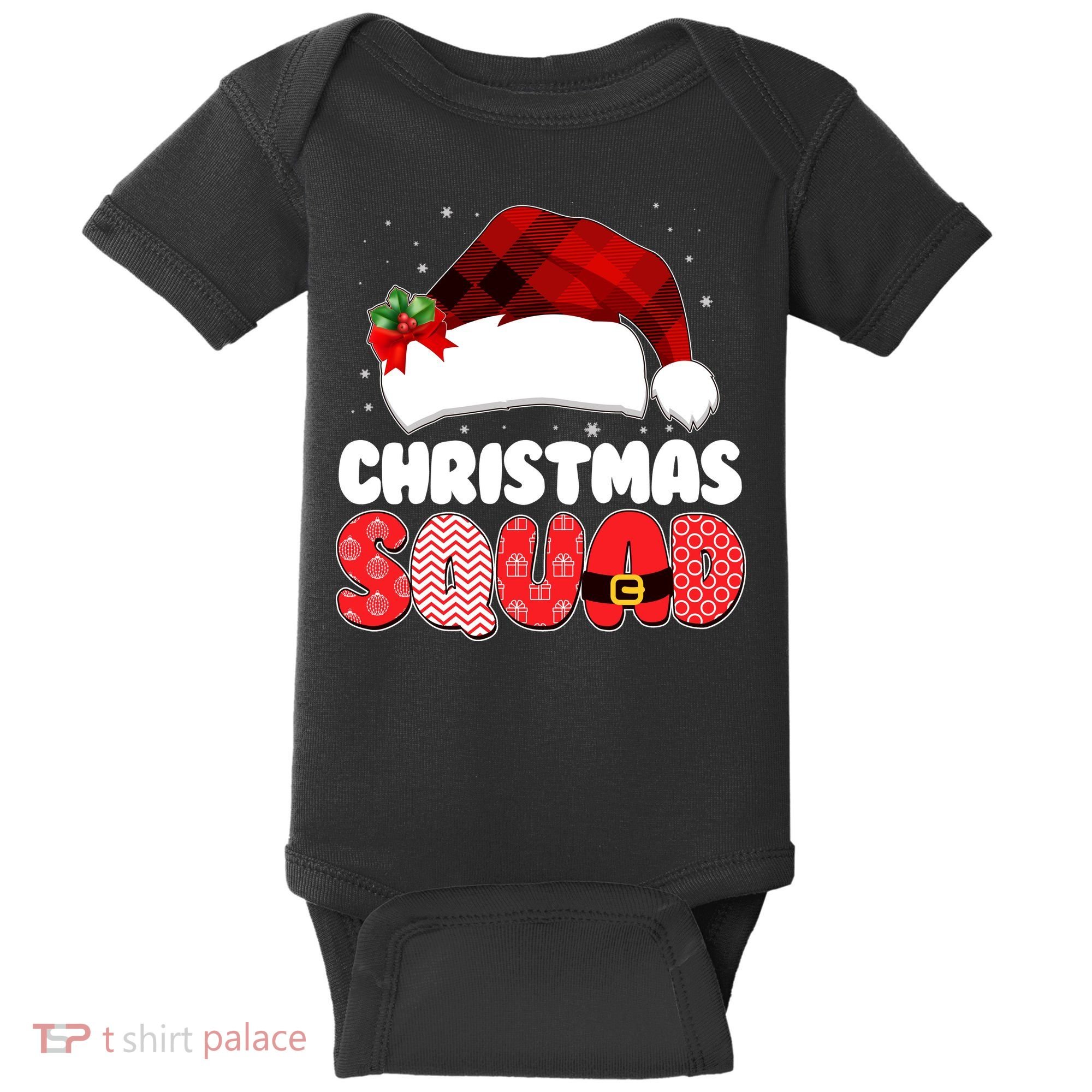 Funny Cute Christmas Squad Matching Shirts Baby Bodysuit