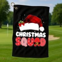 Funny Cute Christmas Squad Matching Shirts Golf Towel thumb 1