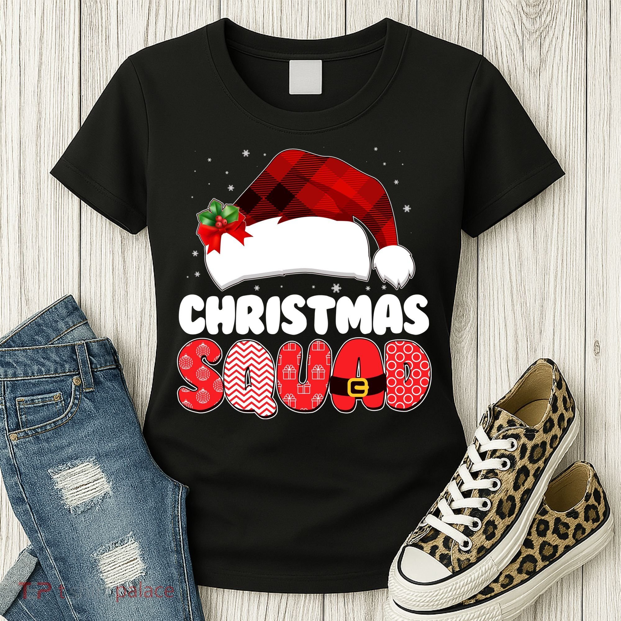 Funny Cute Christmas Squad Matching Shirts Women's T-Shirt