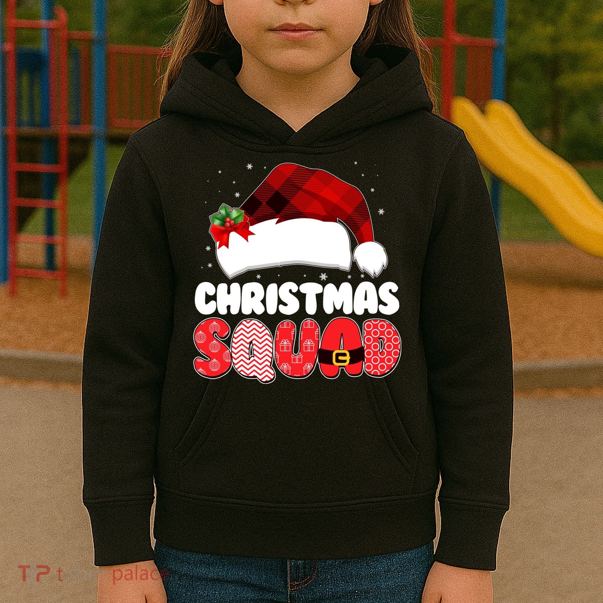 Funny Cute Christmas Squad Matching Shirts Kids Hoodie