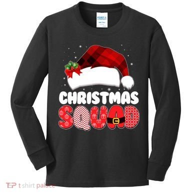 Funny Cute Christmas Squad Matching Shirts Kids Long Sleeve Shirt
