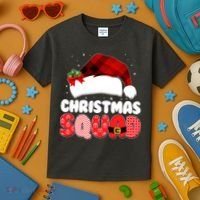 Funny Cute Christmas Squad Matching Shirts Kids T-Shirt thumb 3