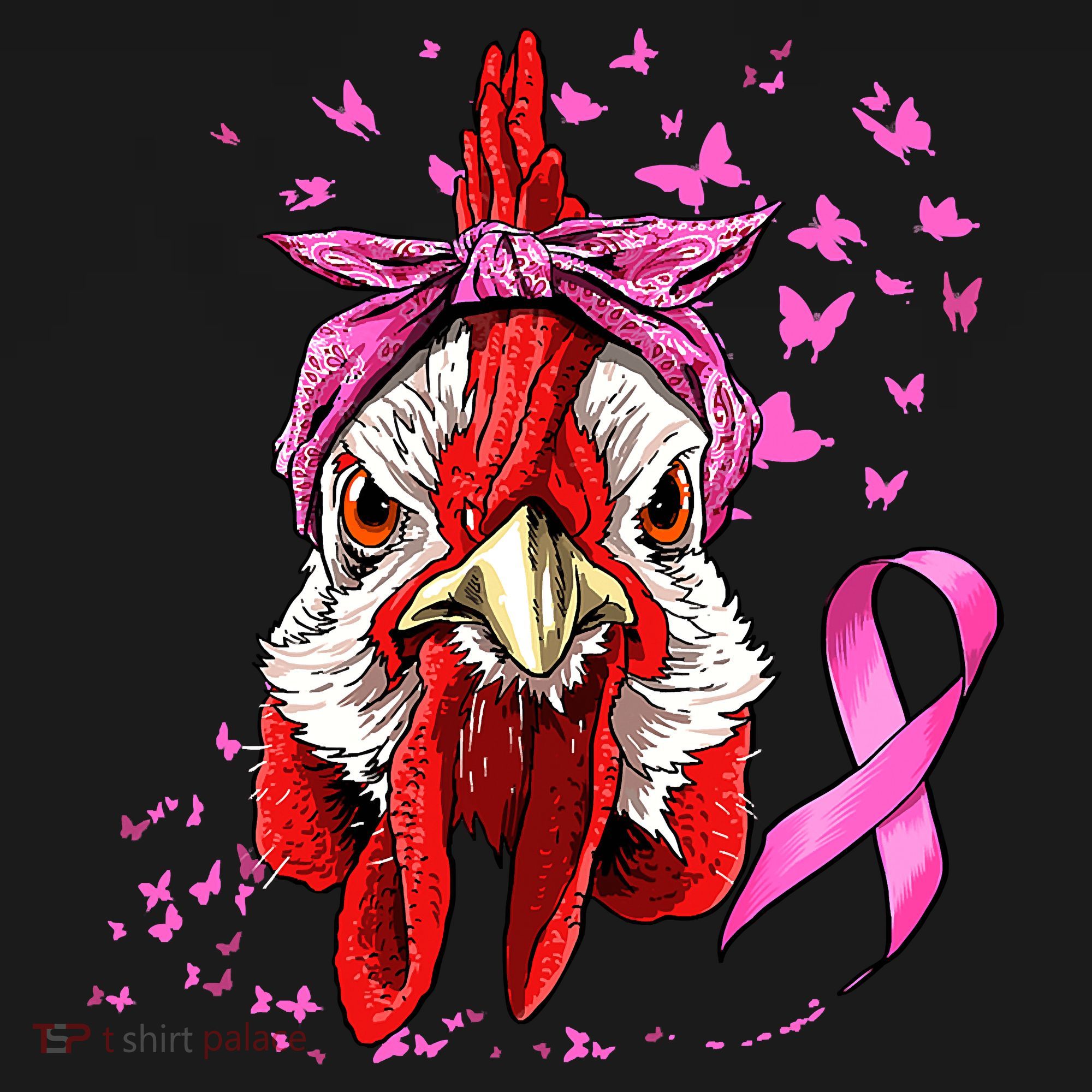 Funny Chicken Chick Breast Cancer Awareness Pink Ribbon Women's Hoodie