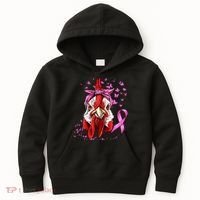 Funny Chicken Chick Breast Cancer Awareness Pink Ribbon Kids Hoodie thumb 0