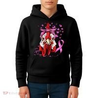 Funny Chicken Chick Breast Cancer Awareness Pink Ribbon Kids Hoodie thumb 4