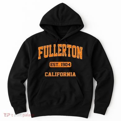 Fullerton California CA Vintage State Athletic Style Hoodie