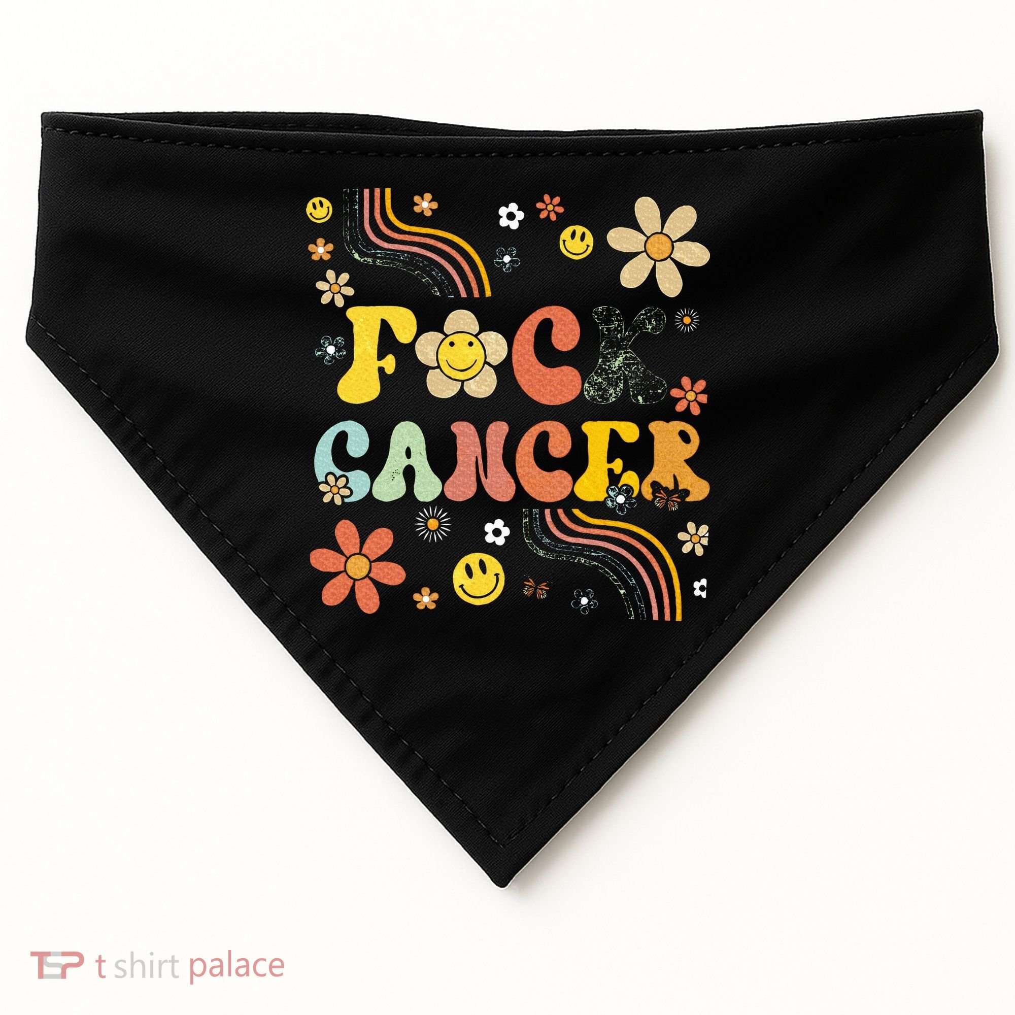 F Ck Cancer USA-Made Doggie Bandana