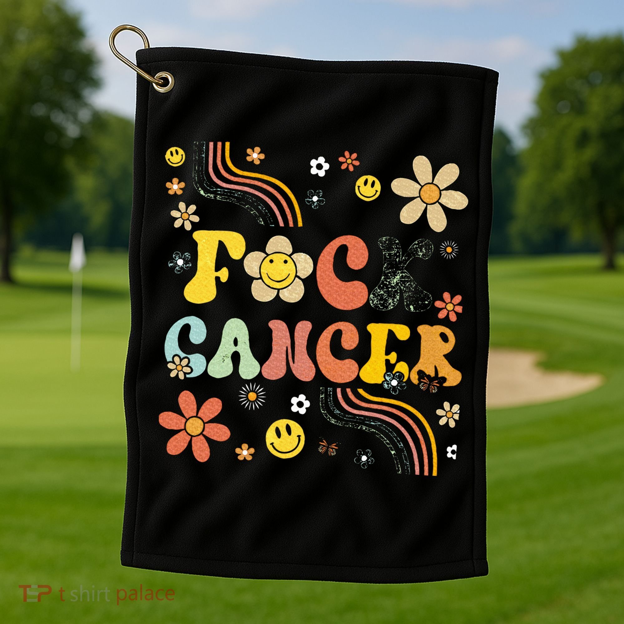 F Ck Cancer Golf Towel