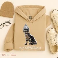 Funny Conspiracy Cat Tin Foil Hat Government Gift Hoodie thumb 4